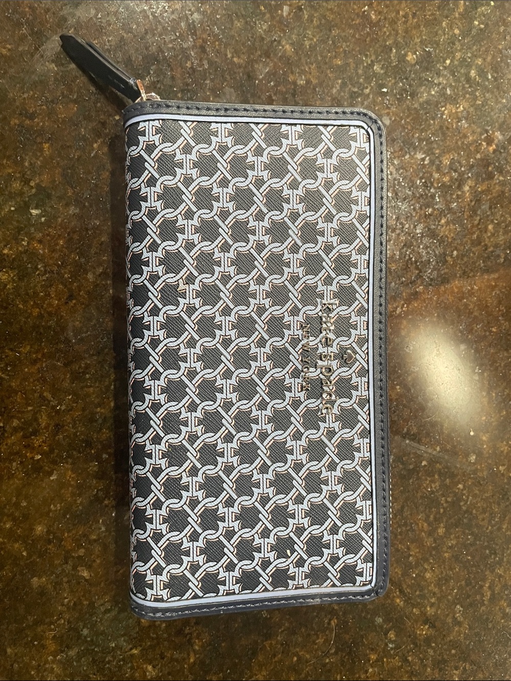 Blue Patterned Kate Spade Wallet